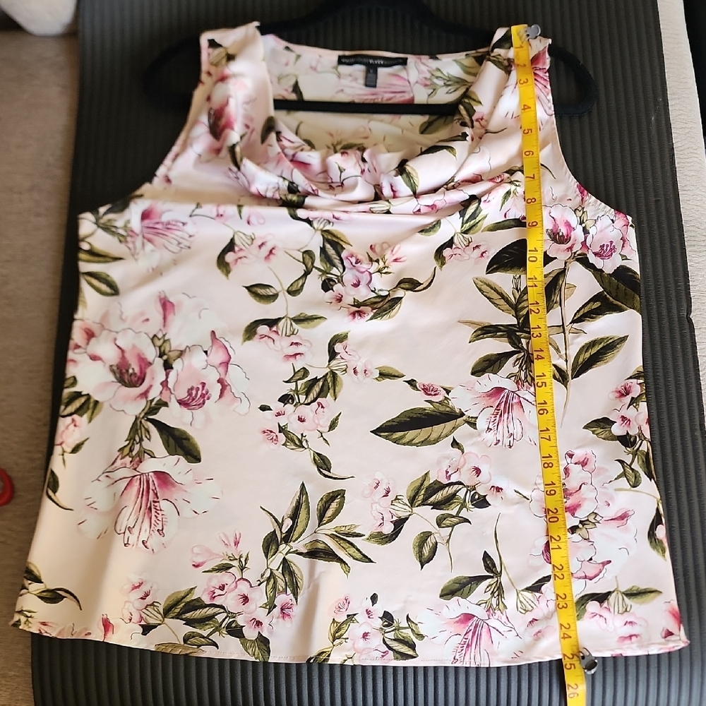 White House Black Markrt Floral Cowl Neck Camisole - Pink Floral - Picture 3 of 10